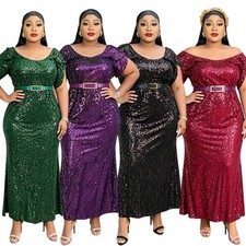 African Dashiki Long Dress Plus Size Abaya Women Kaftan Bodycon Evening Cocktail