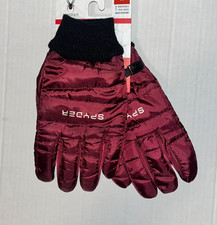 Spyder Quilted Snow Tech Gloves Fig Red Women's Small
