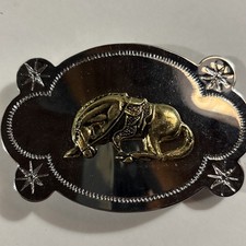 Bucking Bronc Bronco Saddle Horse Rodeo Cowboy Western 80s Vintage Belt Buckle