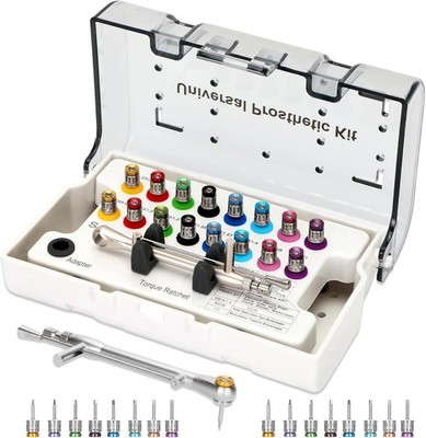 Llave dinamométrica carraca pilar implante dental 10-70 Ncm kit destornilladores