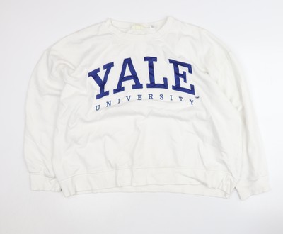 H&M Unisex Pullover weiß University Sweatshirt XL