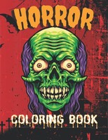 Horror Malbuch Halloween Zombies Monster Clowns Schwarz Hintergrund Entspannung