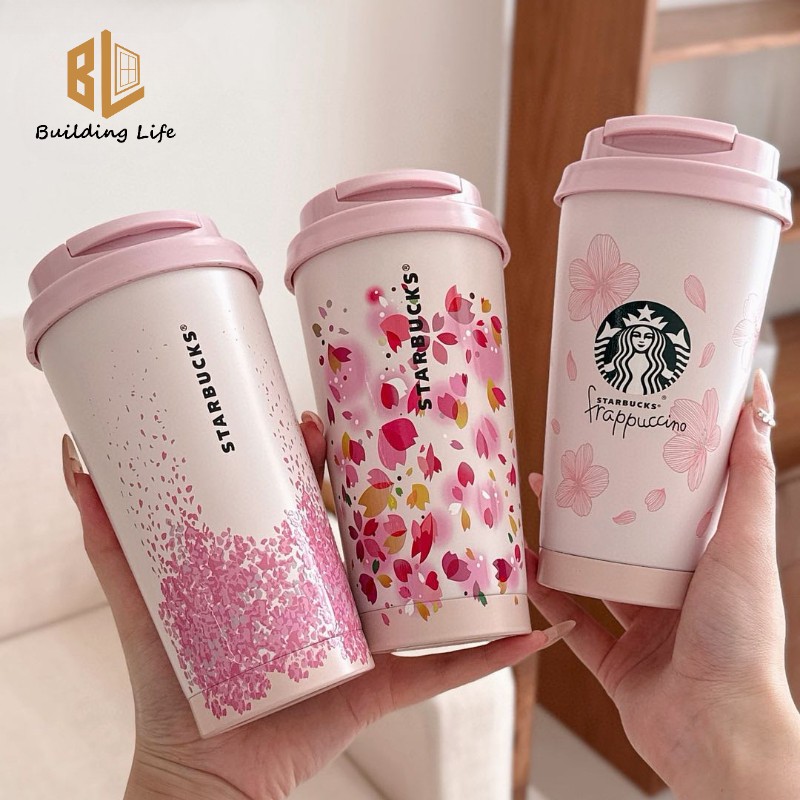 New Starbucks Cup Sakura Spring Limited Edition Stainless Steel Water Cups 500ml