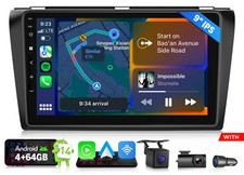 CAM+DVR+Android Auto 4+64 9" for 2004-2009 Mazda3 Sedan Car Radio Stereo CarPlay
