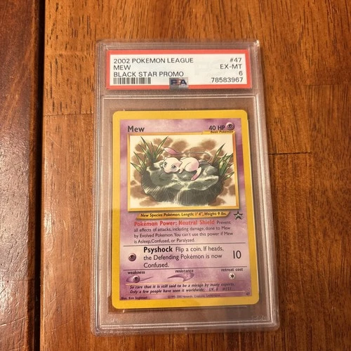 2002 POKEMON LEAGUE PROMO BLACK STAR #47 MEW PSA 6