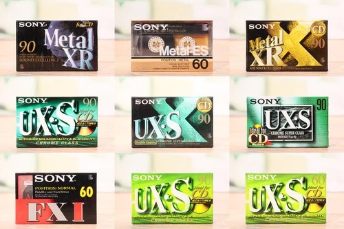 New Sony Audio Cassettes, Metal Chrome Regular Metal Chrome Cassettes - NEW!