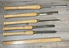 Steelex Plus D2304 Deluxe HSS Wood Turning Lathe Ash Handle Chisel Set 5 Piece