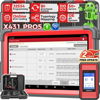 2026 LAUNCH X431 PRO 5 V5.0 Profi OBD2 Diagnosegerät J2534 ECU Programmier