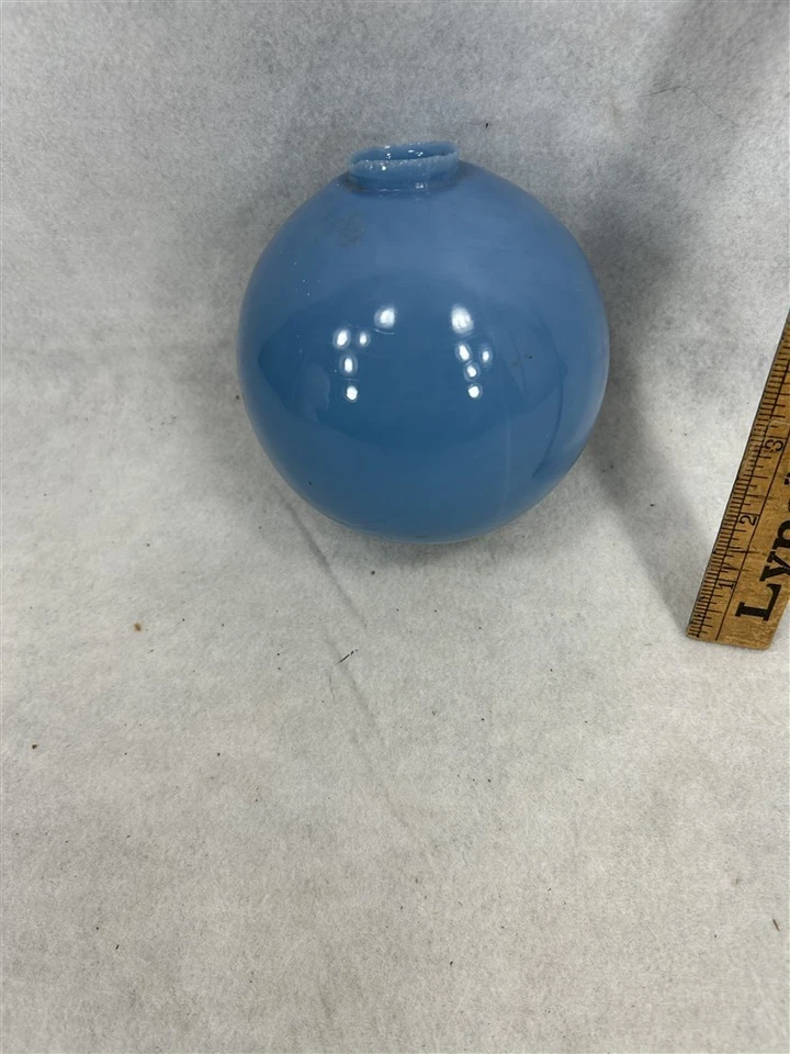 antiguo aligeramiento bola azul leche vaso original  Foto 4 de 4