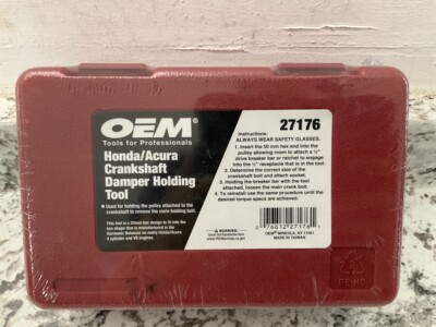OEM Tools 27176 Crankshaft Damper Holding Tool For Honda / Acura
