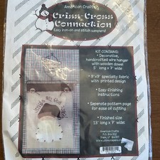 Criss-Cross Connection Christmas Iron On Stitch Craft Kit Material NEW Santa