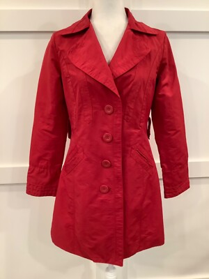 Ambition Red Women s Coat Lightweight Lined Size Small