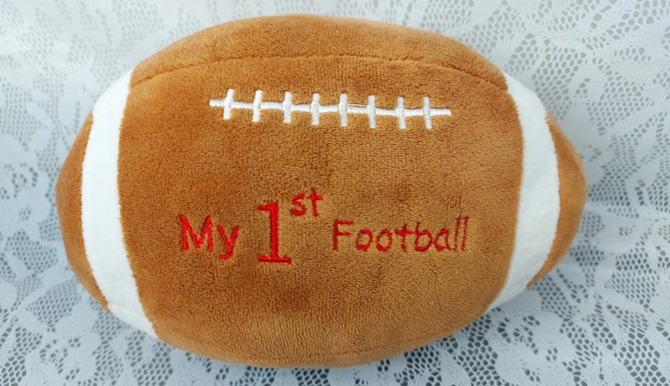Плюшевая мягкая детская игрушка Babies R Us My 1st Football First Ball Chime Rattle 11 дюймов - Изображение 2 из 4
