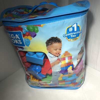 First Builders Building Bag Big 80 Piece Mega Bloks Classic Blocks
