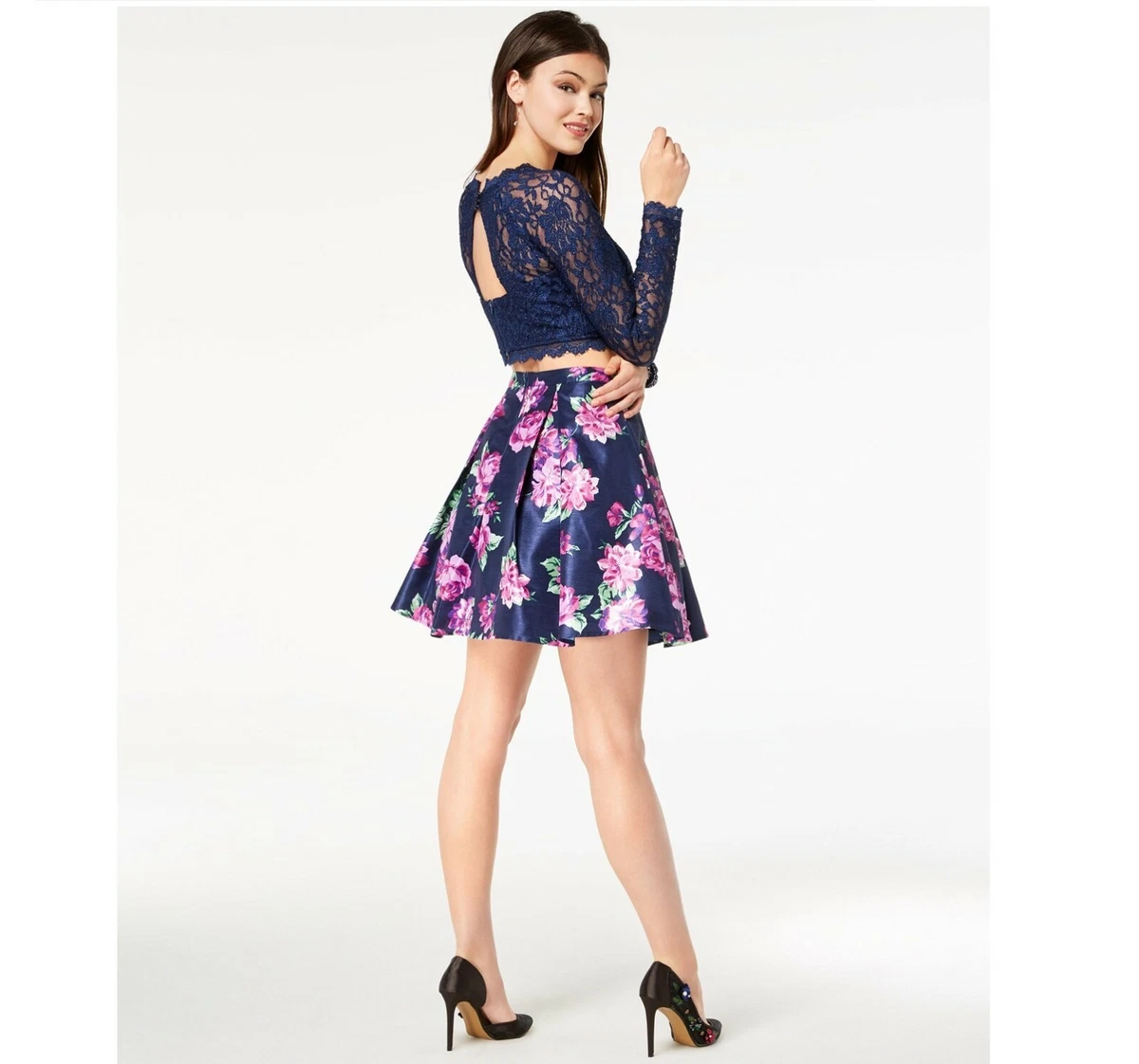 Sequin hearts cheap floral dress