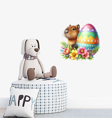 Ostern Tier Blume Ei Wandbild Schlafzimmer bunte Vinyl Aufkleber Abziehbilder a9923