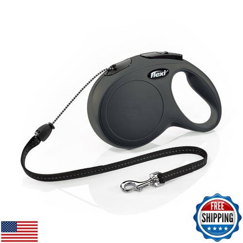 FLEXI New Classic Retractable Dog Leash (Cord), 26 ft, Medium, Black