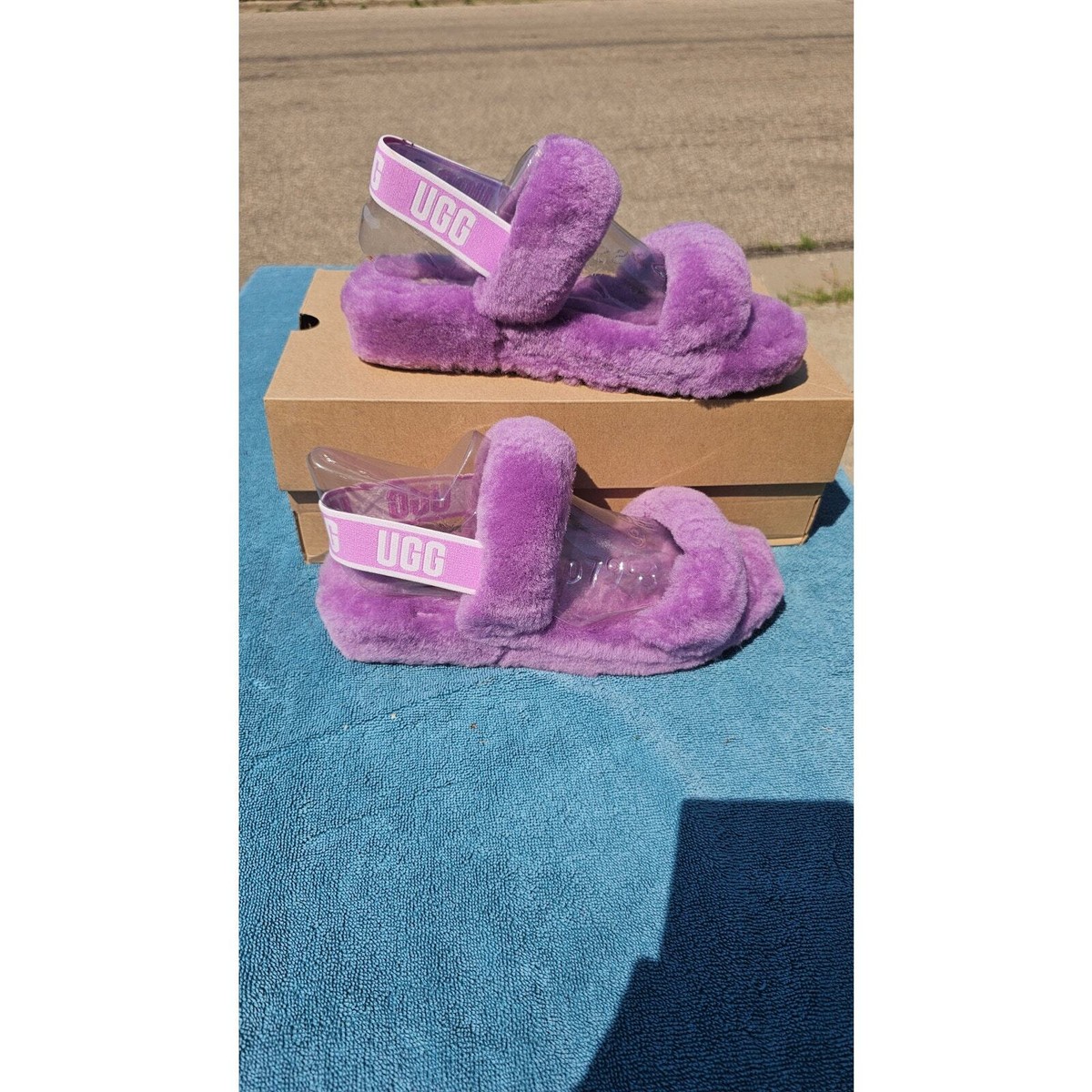 UGG Women's Purple Oh Yeah Slide slippers Size 9-Brand new | eBay