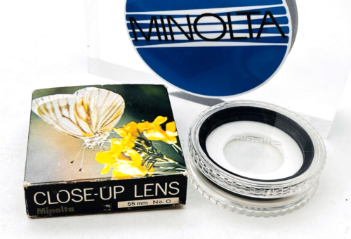 Minolta Close-Up Lens in orig. Box + Case, {55mm} No. "0"