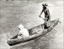 1983 Vintage Print 1974 Abu Dhabi Canoe Boat Fishing United Arab Emirates