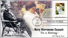 AO-3806, 2003,Mary Cassett Paintings , Add-on Cachet, First Day of Issue, Columb