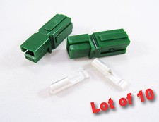  10 ANDERSON POWERPOLE Sermos 30Amp Electrical Connectors Green Ground Housing