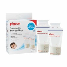 Pigeon Breast Milk Storage Pre-Sterilized, Ready To Use  BPA Free 25 Bags NEW