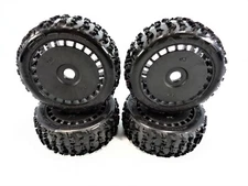 New v5 Arrma Typhon 6s BLX dBoots Katar Tires and Black 17mm Wheels 4x4 3s