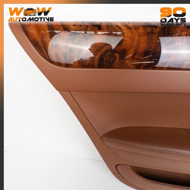06-13 BENTLEY CONTINENTAL FLYING SPUR REAR LEFT DOOR PANEL BROWN LEATHER OEM