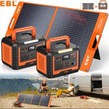 EBL Portable Power Station 2000W /1000W Peak Solar Generator / 200W Solar Panel