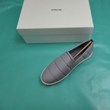 Vince Blair Quilt Slip-On sz 8.5M Grey women shoes sneakers Round Flat
