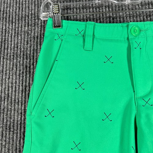 Under Armour Shorts Youth Boys Size 12 Green Geometric Casual Golf School - Picture 4 of 12