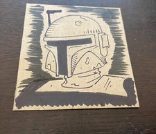 STAR WARS -- 3x3 ORIGINAL ART SKETCH of Boba Fett -- Graham Matheu