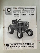 1975 Wheel Horse "C" Series Owners manual - 8 Speed & Auto + Mower Deck Manual