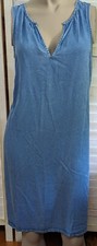 GAP Sz XS Women’s ~ 2 Dresses ~ Chambray Blue Denim Sleeveless  & Gray Tee Shirt