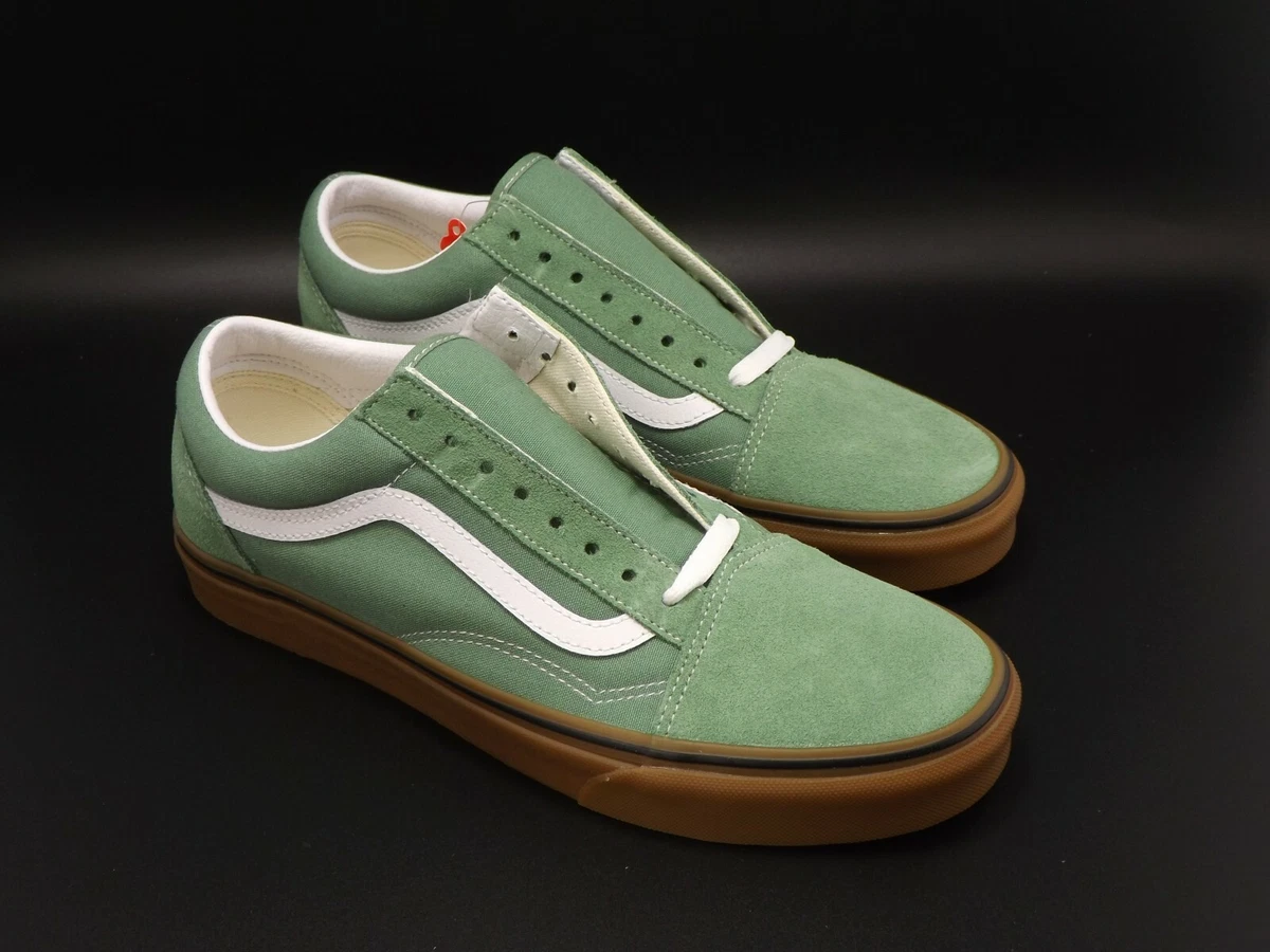 Vans Old Gum Basil True White Suede Canvas Men&#039;s Size 8, New |