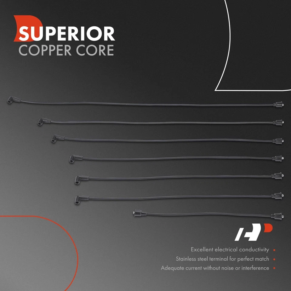 7pcs Spark Plug Wire Set for Jaguar Vanden Plas 1982-1987 XJ6 1978-1987 L6 4.2L - Image 2 of 4