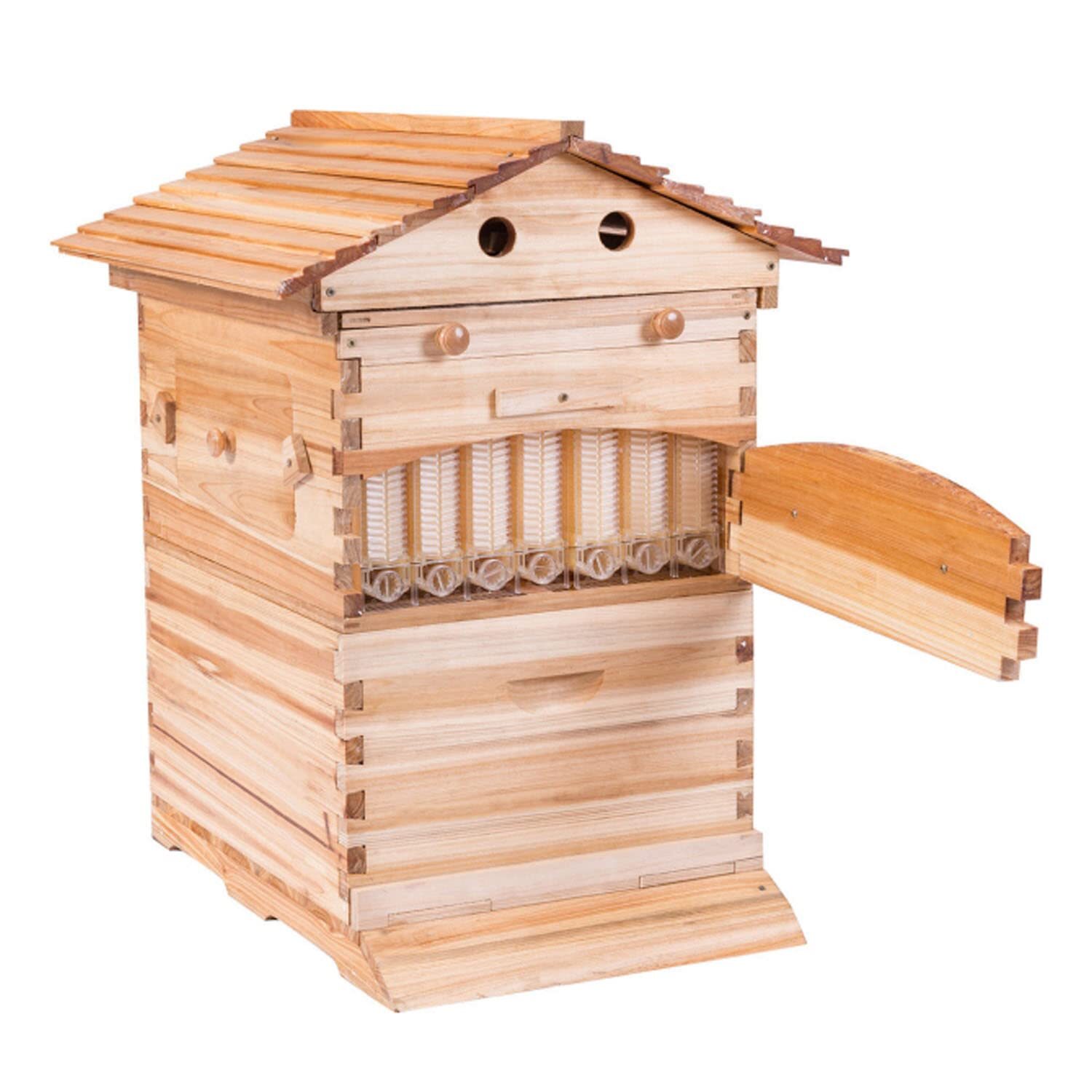 Auto Beehives Cedarwood Beekeeping Bee hive Brood + 7 Bee Frames + 2 Super boxes