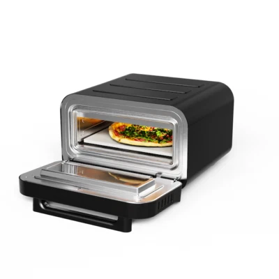KEMAR KITCHENWARE KPO-220 Elektrischer Pizzaofen mit Pizzaschaufel, Touch Display, bis 450°C Pizza