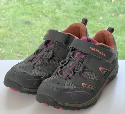 Merrell Girls Trail Chaser Gray Peach & Pink Size 6.5M MY56222