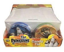 Vintage The Penguins of Madagascar Nickelodeon Candy Tin Full Sealed Box  2010