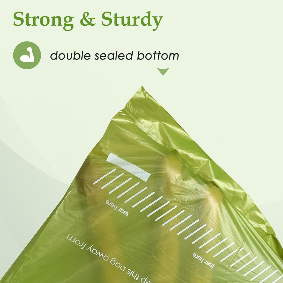 240 Count Unscented 13” X 9” Dog Poop Bags Rolls, Leakproof Strong