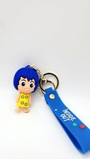 1 Cute Disney Inside Out 2 PVC Bag Hanger Keychains Key Rings ..JOY
