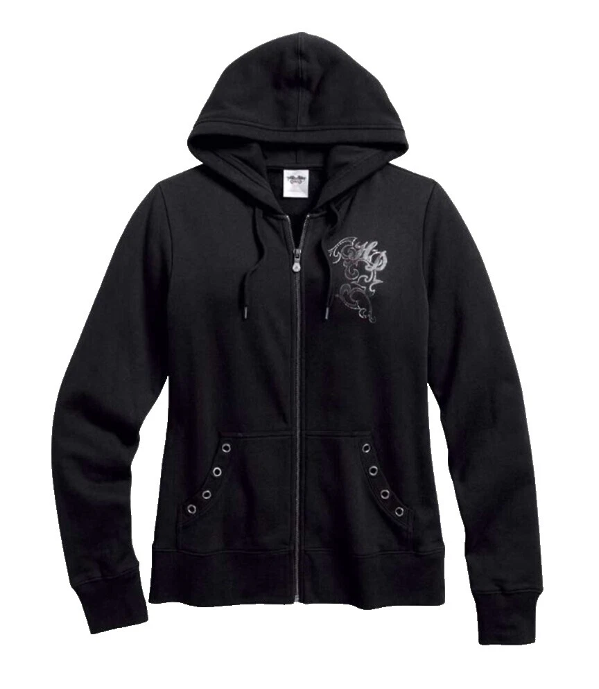 Harley-Davidson Black 100% Cotton Hoodies & Sweatshirts for Women