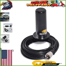 16 ft Dual Band VHF/UHF Antenna for Amateur Radio with Secure Magnetic Mount