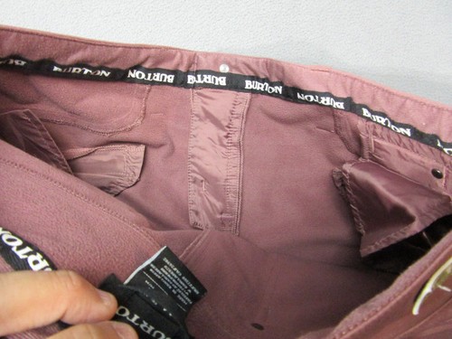 Burton Pants Womens Medium Pink Fleece Lined Ski Snowboard Mid Rise Ankle Zip - Picture 13 of 21