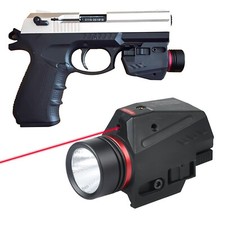 Tactical LED Flashlight Red Laser Beam Dot Sight For Gun Rail Pistol Picatinny