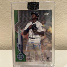 2020 Topps Clearly Authentic RC Rookie Auto Green /99 Justin Dunn #CCA-JD
