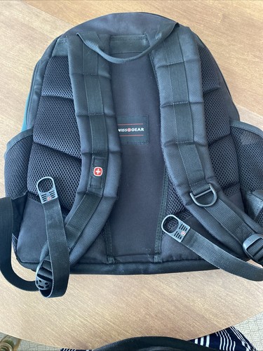 SwissGear Padded Laptop Backpack - Black, Gray and blue - Picture 13 of 14