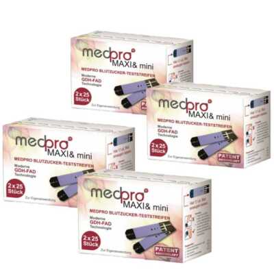 medpro 200 (8x25) MAXI & mini Teststreifen - PZN 09300005 - vom med. Fachhändler